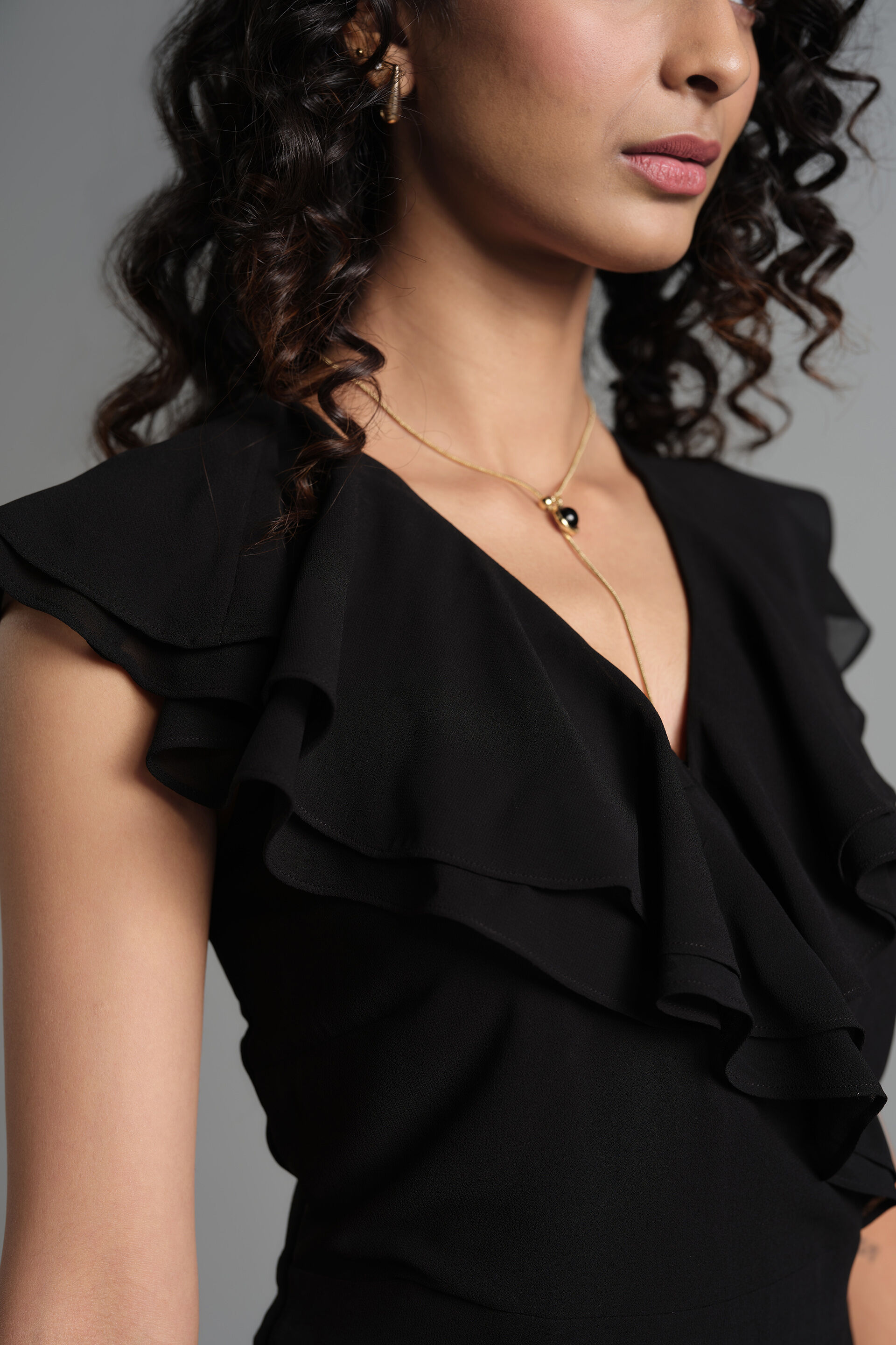 Evania Black Gown, Black, image 6